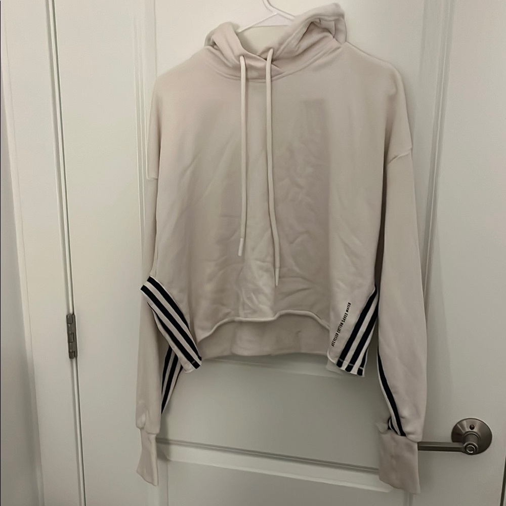 Adidas Women's Cream Crop Hoodie